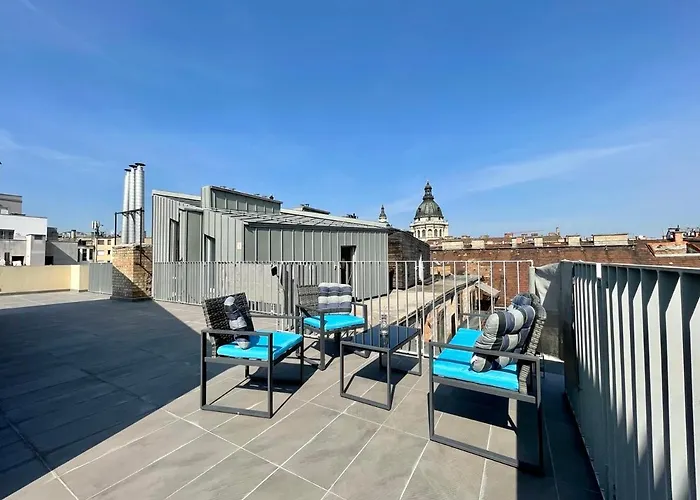 Apartament Penthouse W Private Rooftop And Free Parking Budapeszt